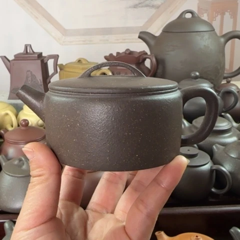 紫砂茶壶梨皮天青170cc