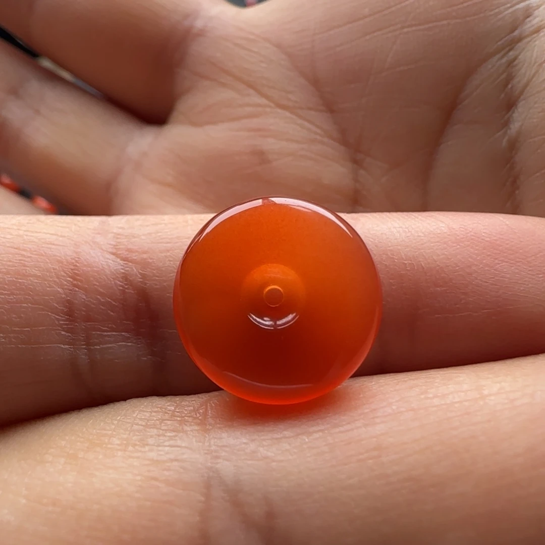 南红玛瑙未镶嵌平安扣14.5x5.3