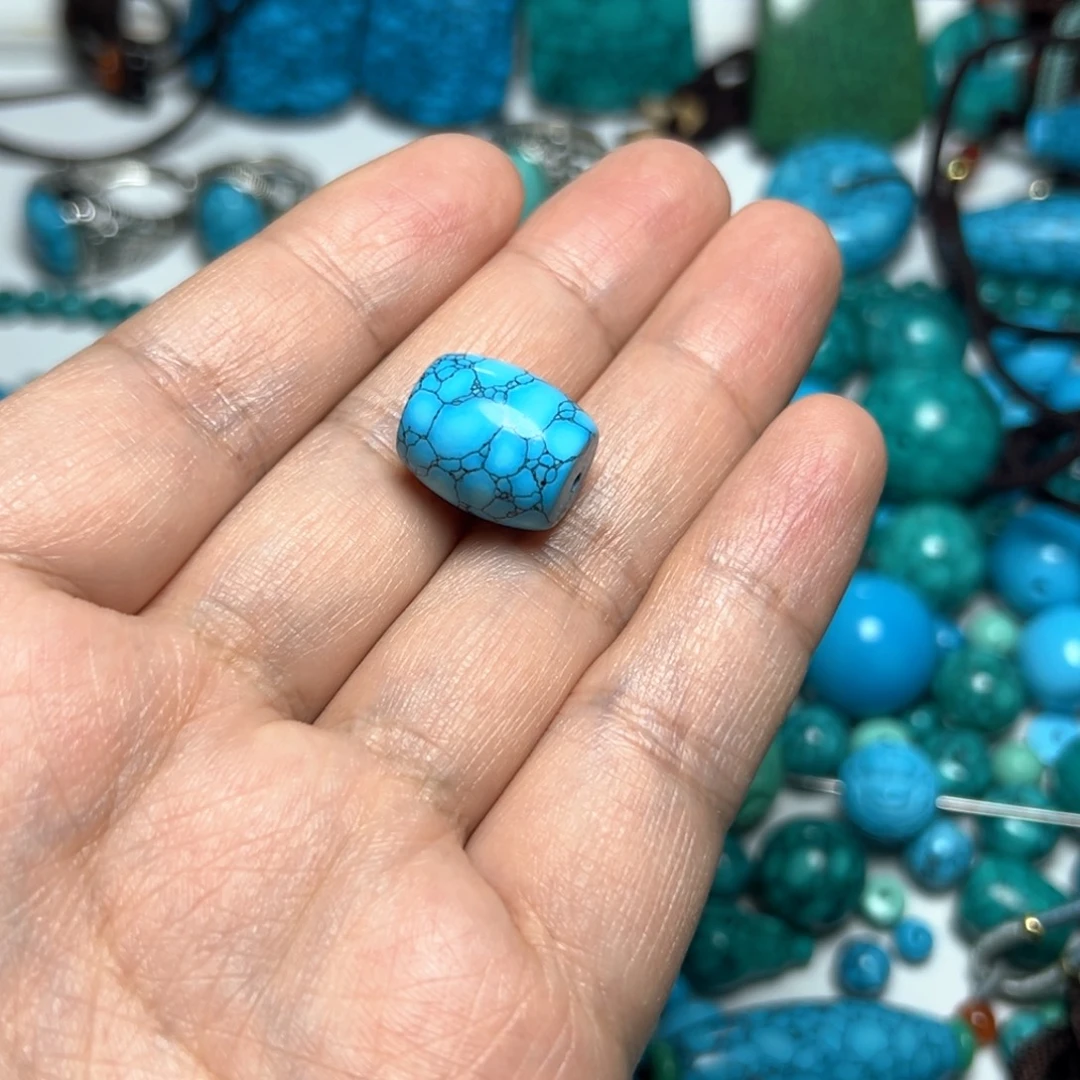 蓝花桶珠顶珠尺寸13.6/15.9