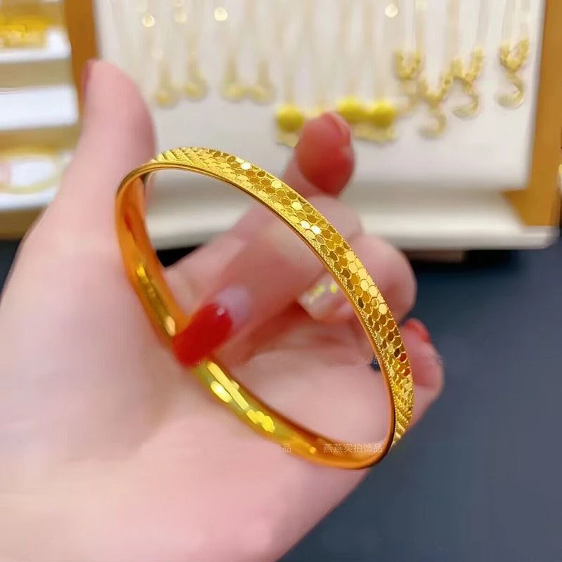 铜合金手镯 铜合金手镯镯子铜合金手镯新款高级感超闪光手镯