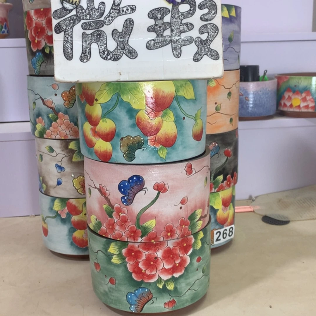 微瑕福利红陶花盆
