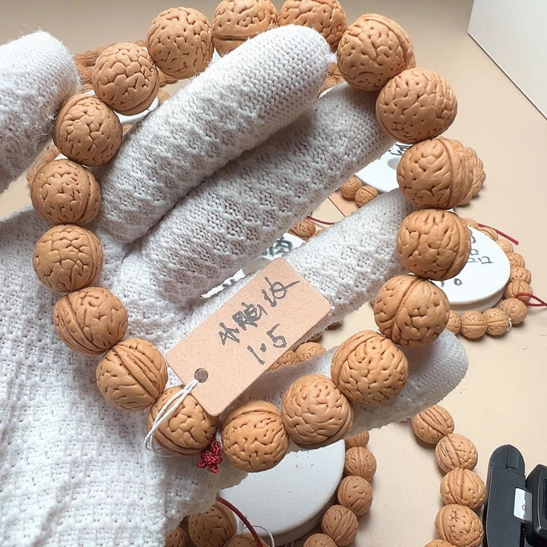 手串桃核1.5小脑纹