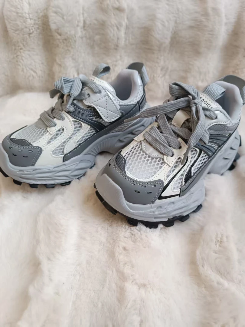 魔术贴夏季单网中大童女款2025新款透气百搭运动鞋33638