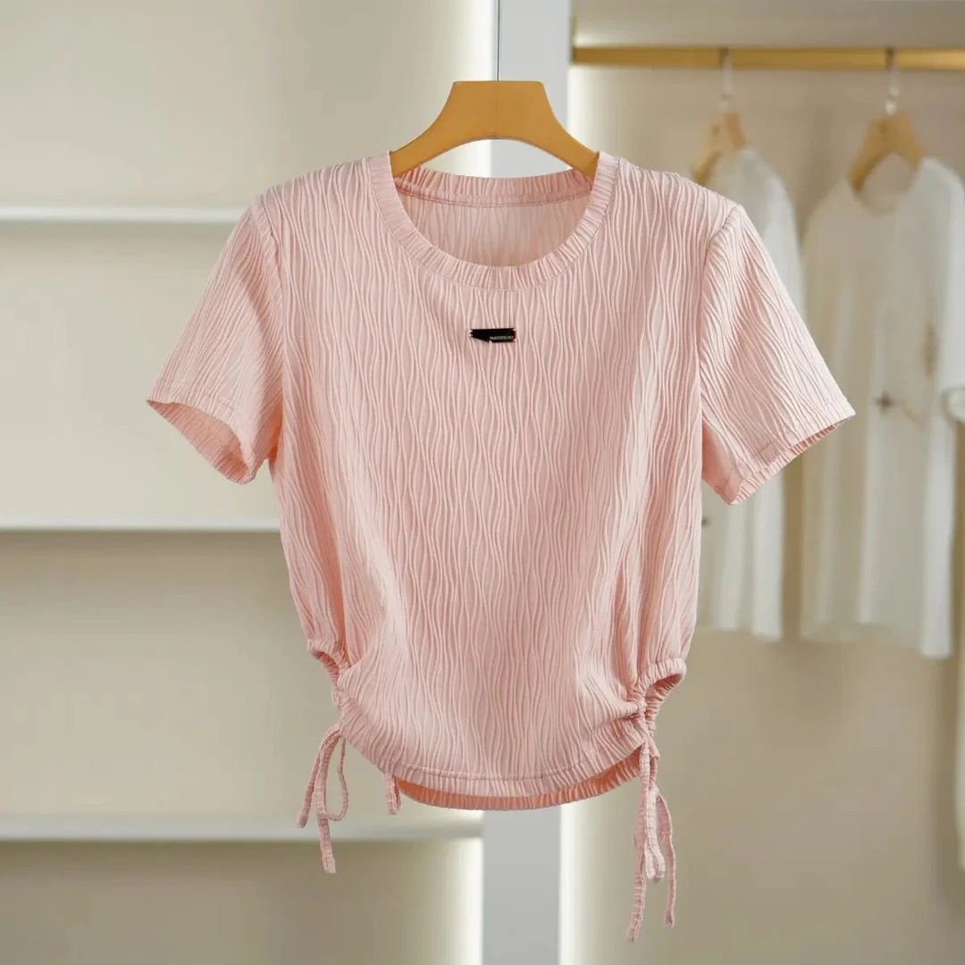 麦迪尚品【DS】5060298 春夏简约短袖针织上衣品牌撤柜女装