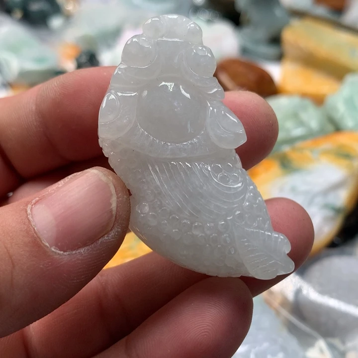 翡翠未镶嵌颈饰保真天然a货翡翠