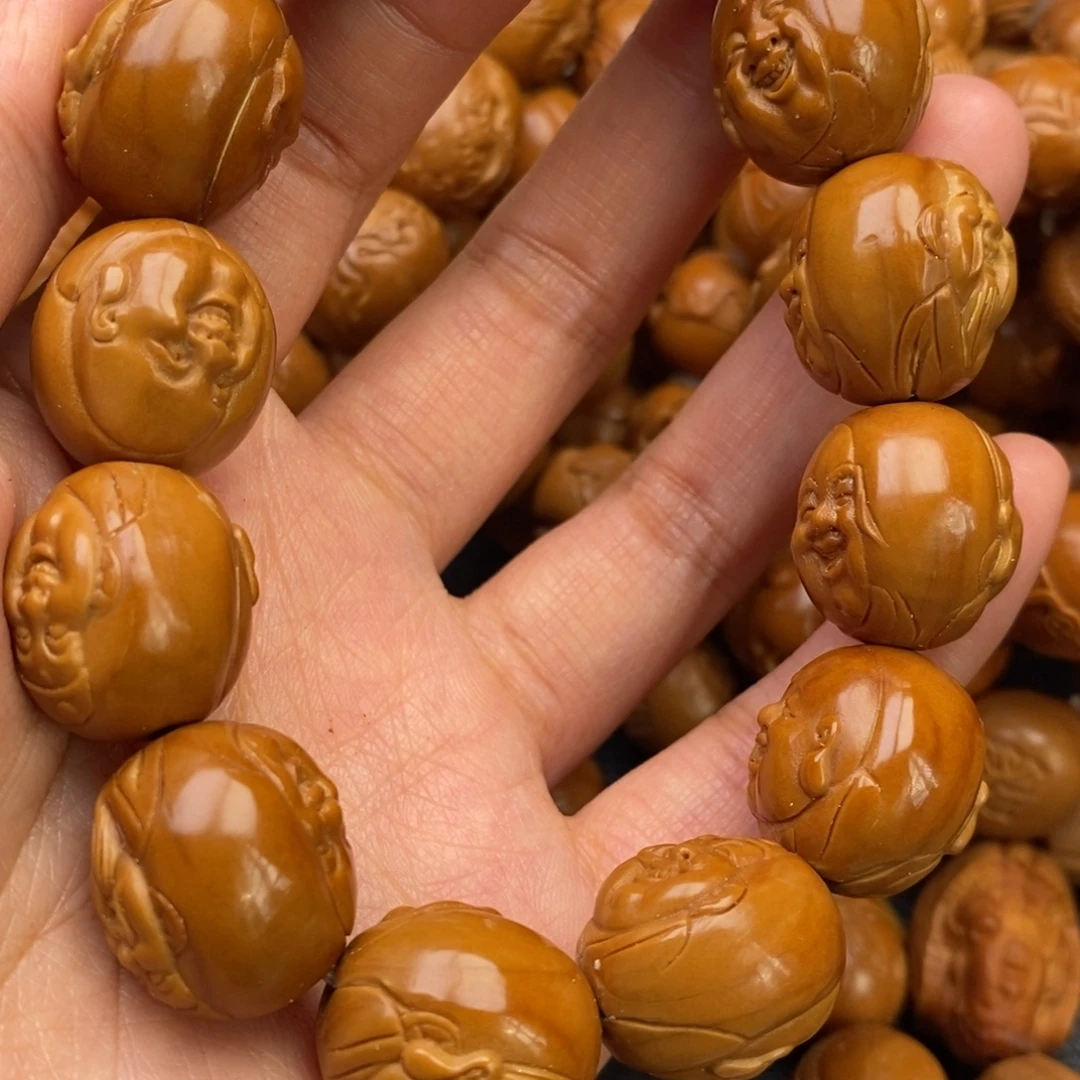 橄榄核吊坠双面财迷