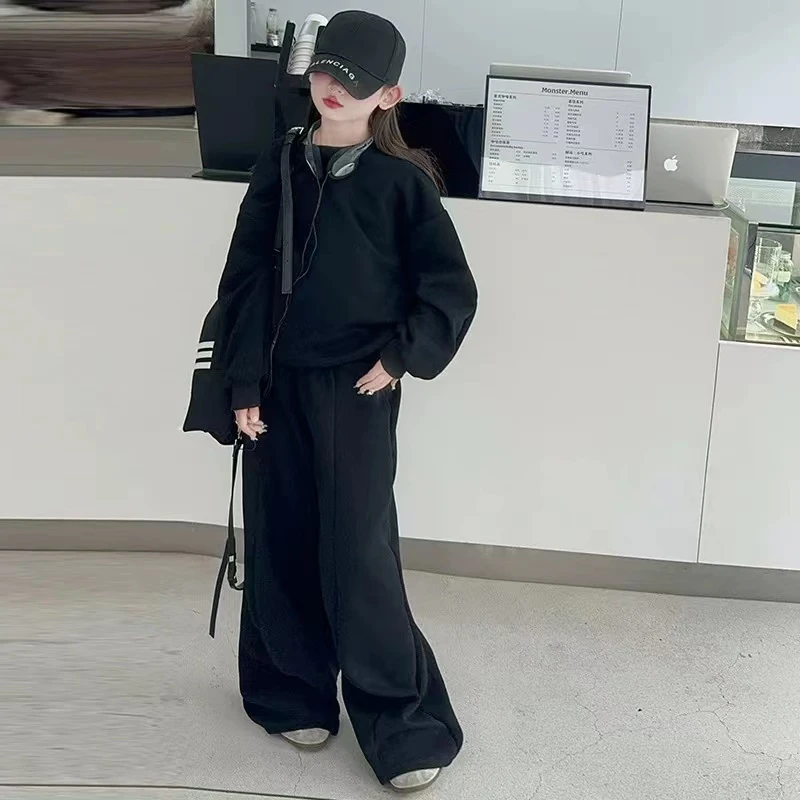 408137《现》优选韩版秋季儿童舒适时尚百搭运动套装