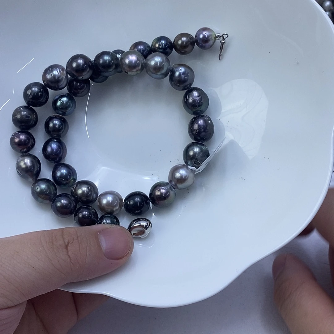 海水珍珠银S925镶嵌颈饰