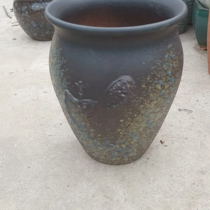 红陶口20高31一个盆子