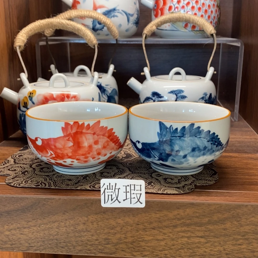 釉下彩老陶泥手工绘制