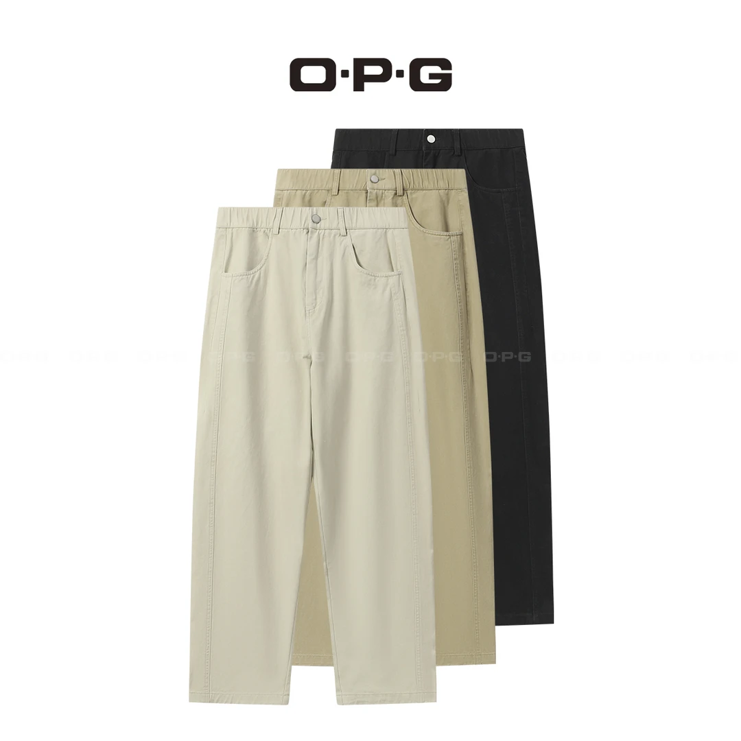 O.P.G【100棉小格调休闲裤】春夏季新款宽松百搭休闲裤2525