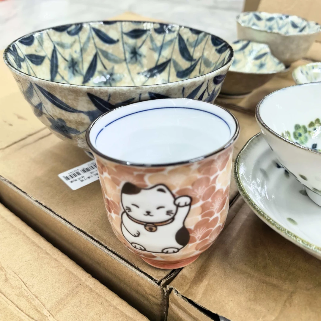 日本进口餐具高温釉下彩盘子