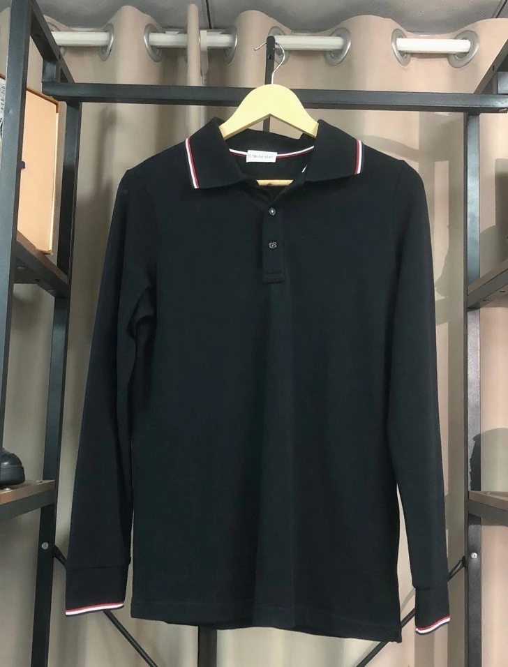 【宁宁推荐】蒙哥长袖翻领春秋休闲男款POLO【88047】