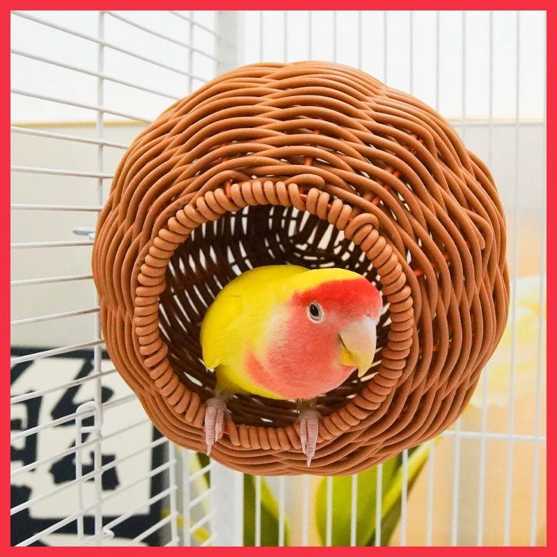 鸟窝鹦鹉窝藤编藤条耐咬夏季四季通用沙发牡丹玄凤虎皮悬挂睡窝窝