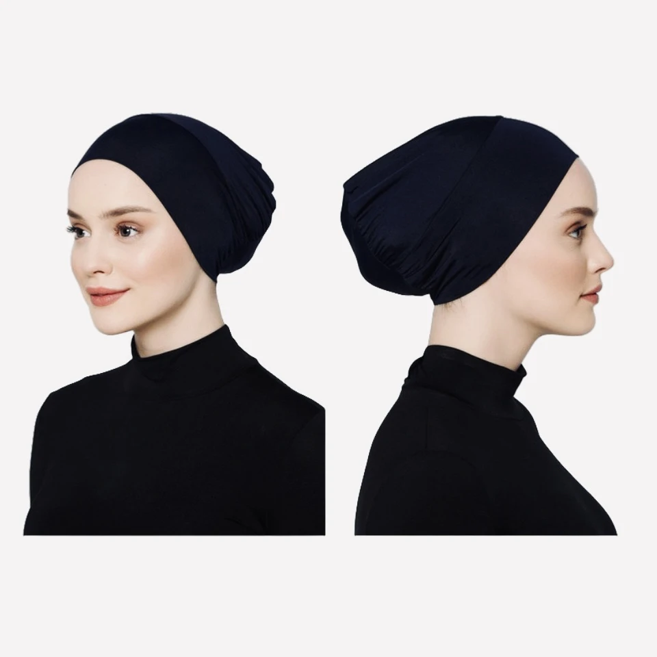 百搭 包头 单透气黑色女士打底帽