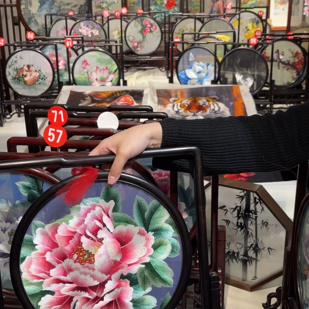 织绣纯手工非遗苏绣摆件