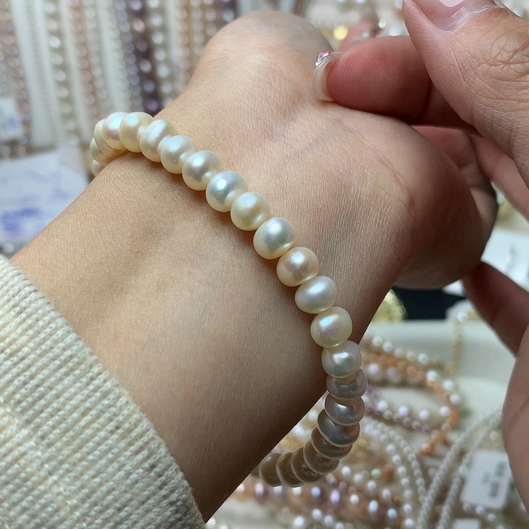 淡水珍珠6-7未镶嵌sl4手链