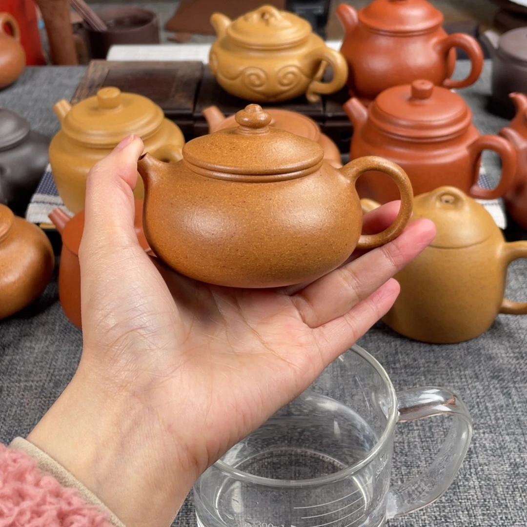 紫砂茶壶30目黄降坡150寒江全手