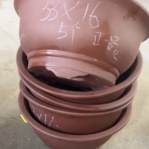 紫砂花盆紫砂处理5个