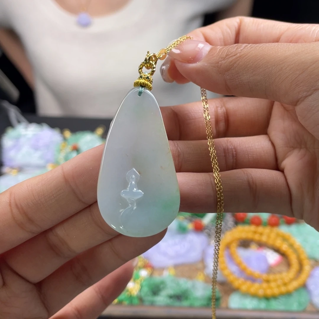翡翠未镶嵌颈饰代编织