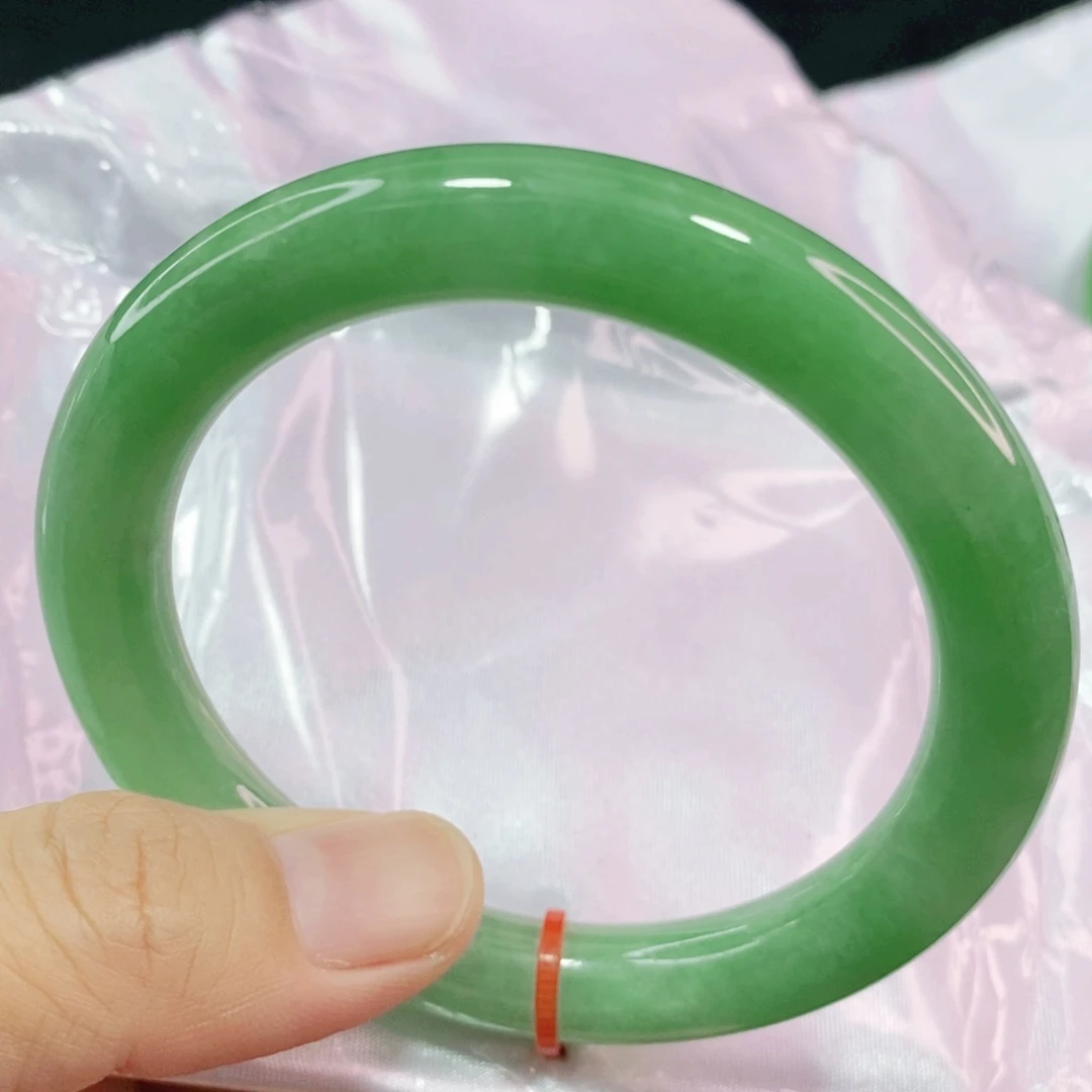 未镶嵌手镯翡翠57圈口圆条