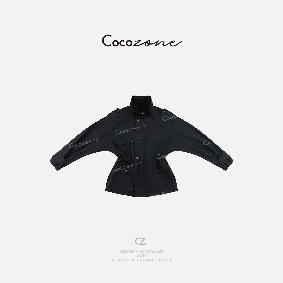 COCO ZONE 刘一一“工装外套”立领双口袋长袖拉链外套CD1A0300