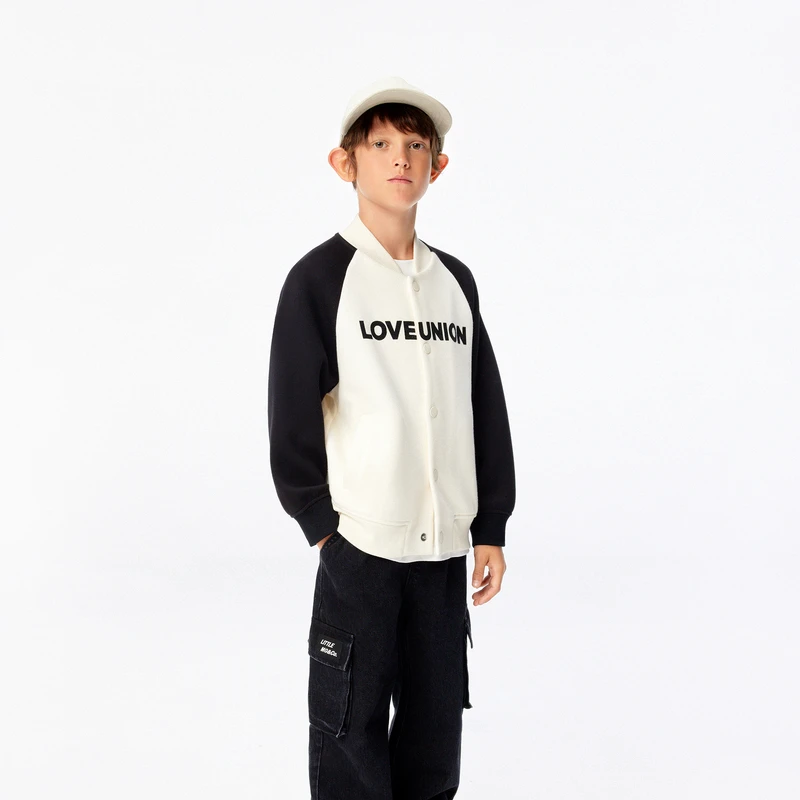 littlemoco童装25春装男女童亲子装插肩袖棒球服外套#KBE1JKT004