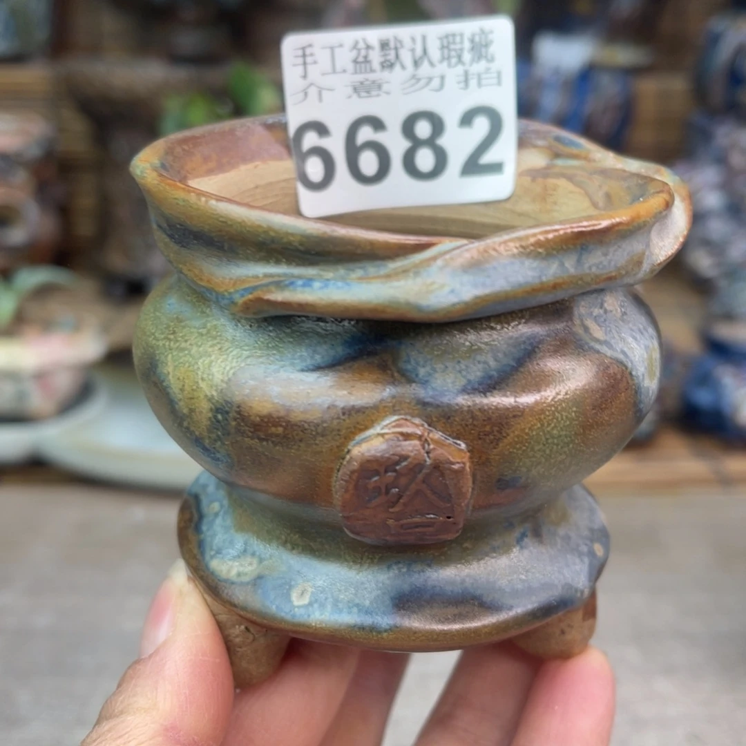 手工花盆默认瑕疵完美者勿拍