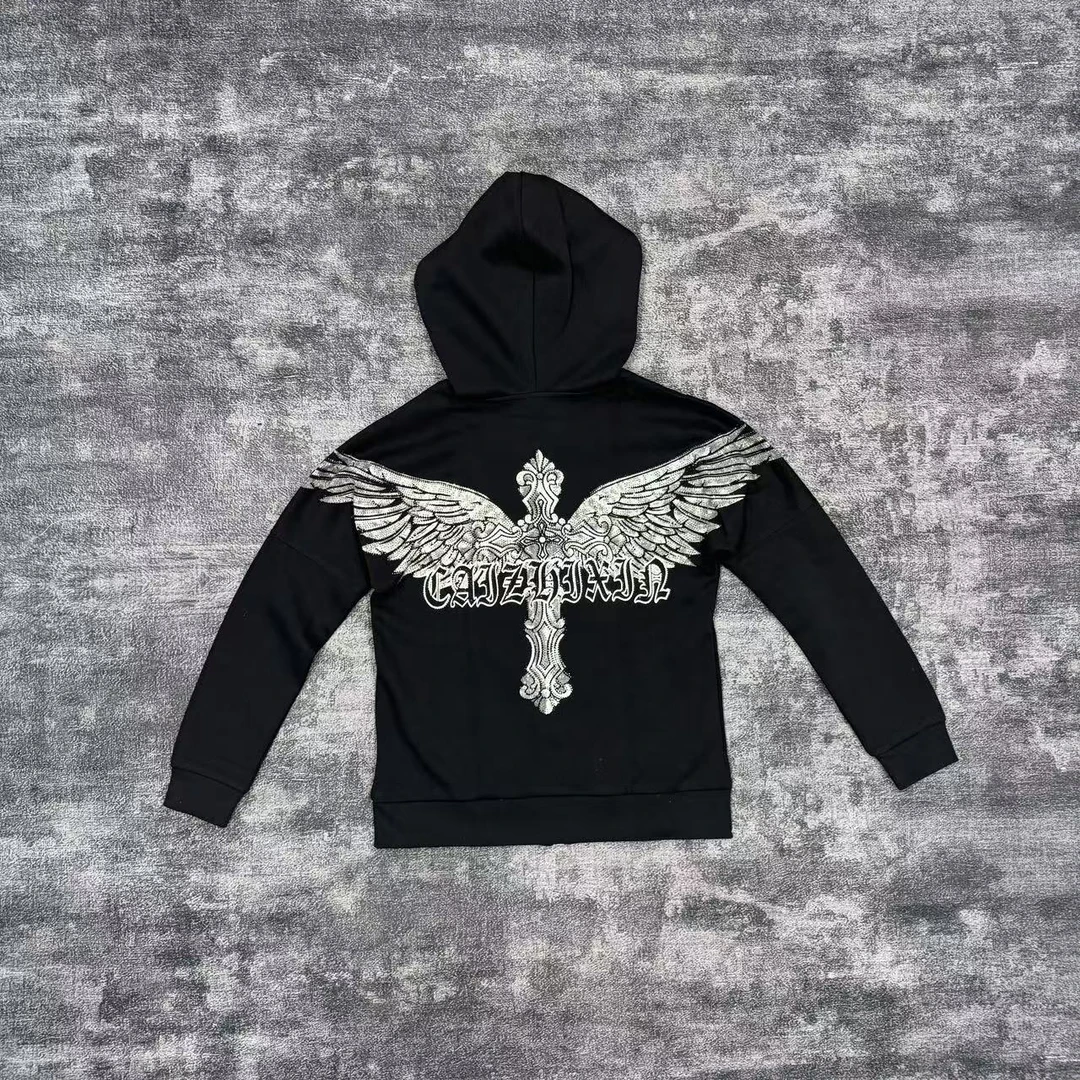 休闲男外套男士时尚翅膀重工秋季冬季黑色潮流帅气秋冬个性11895