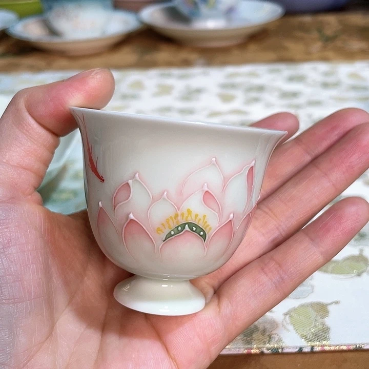 【闪购商品】荷漾鱼影盖碗哈哈