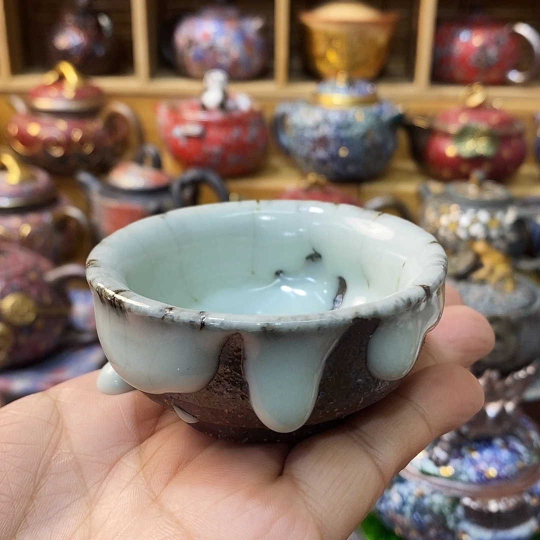 粗陶志野柴烧茶器