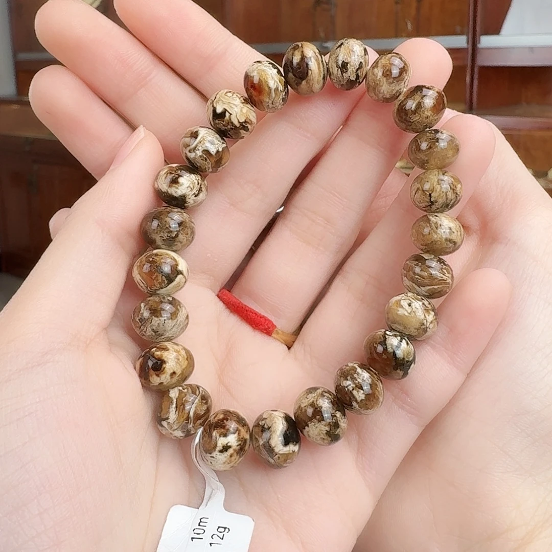 应***住琥珀未镶嵌手串抚顺琥珀 干白花 10m