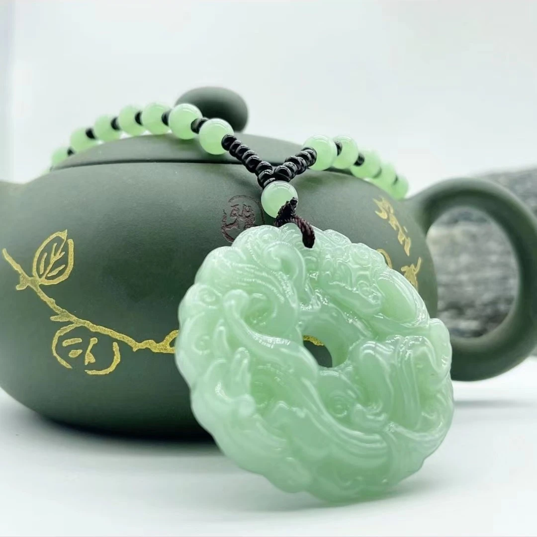 浅色祥云平安扣创意饰品