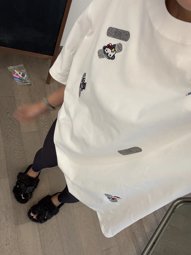 【创可贴kt猫】时尚夏气质显瘦宽松网红设计感潮流纯棉