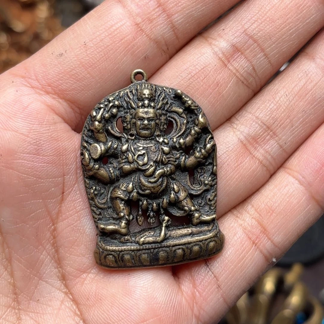 铜星月菩提吊坠项链