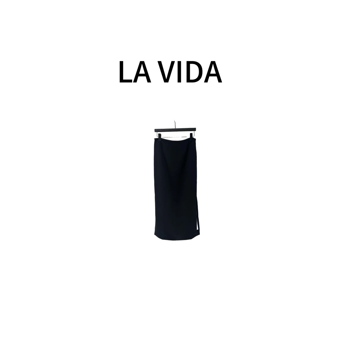 -LA VIDA-【设计师款】质感开叉半裙