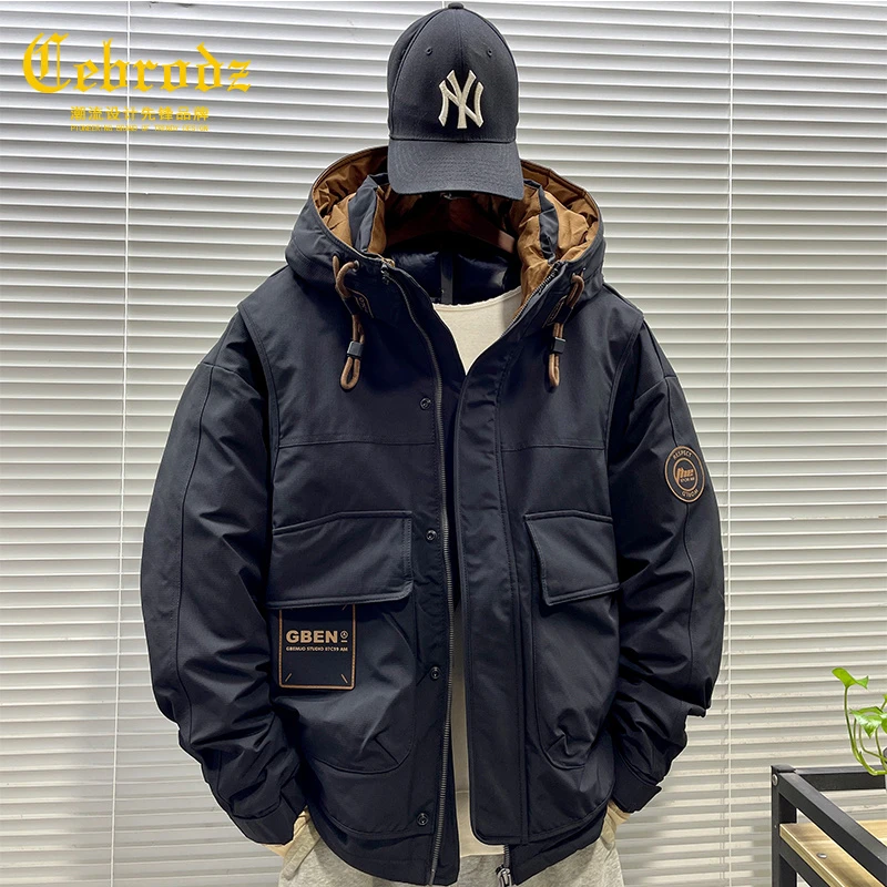 法国Cebrodz羽绒服男士冬季加厚宽松中老年男士爸爸防寒保暖外套