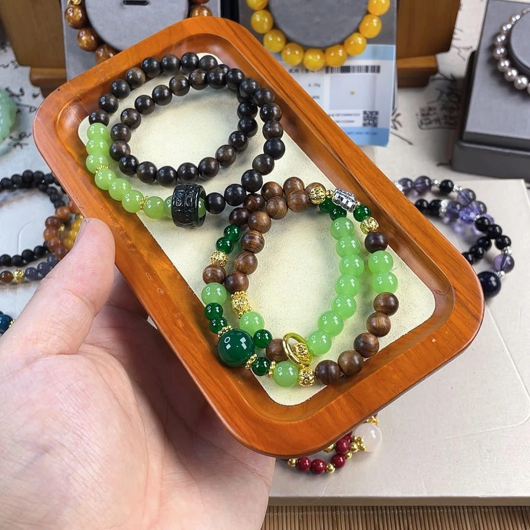 和田玉手饰银S925镀金镶嵌