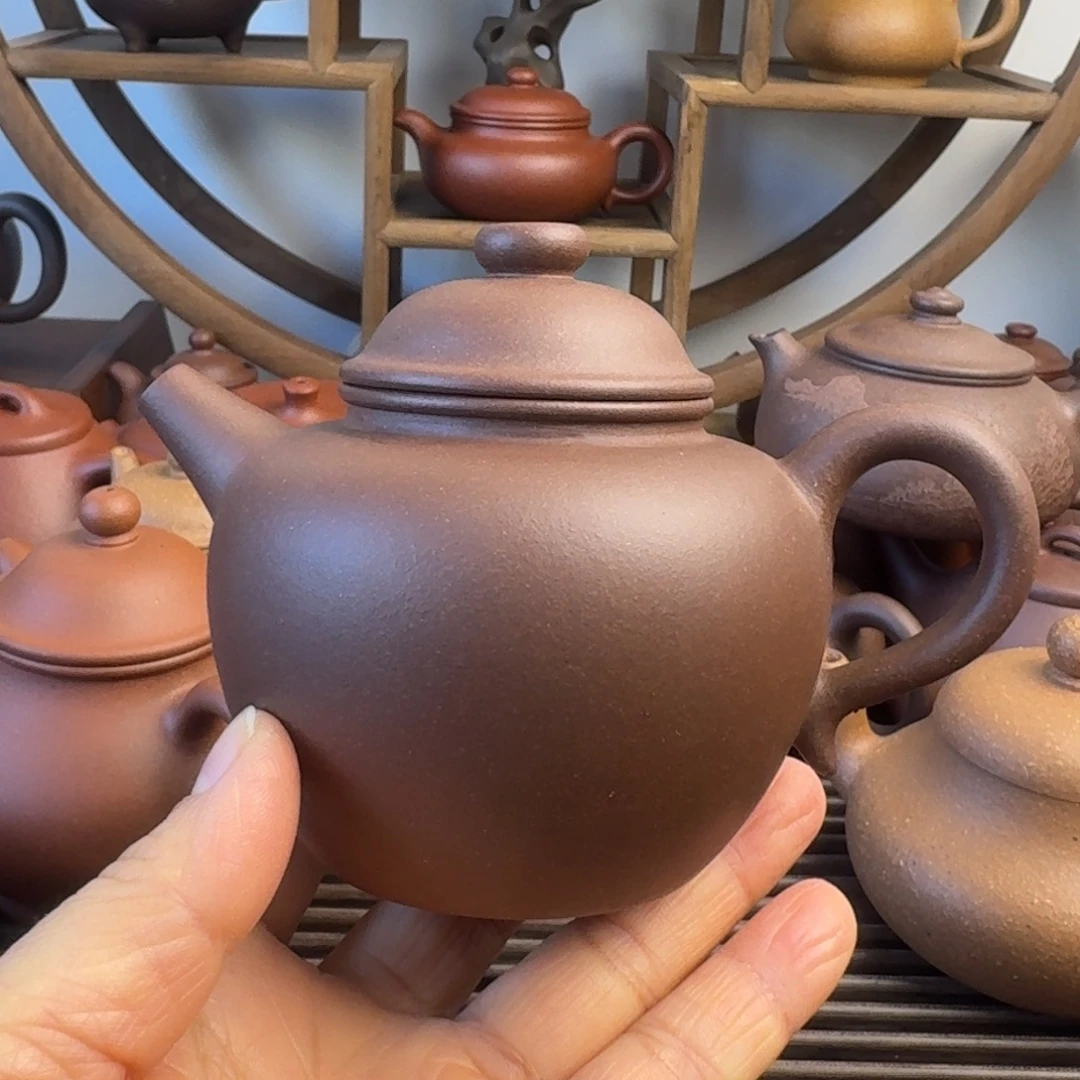 紫砂茶壶240cc大彬圈钮嫩底槽清