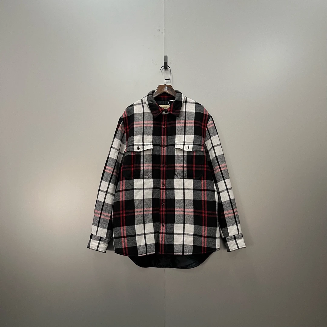 95新 BURBERRY/博柏利 拼色格纹夹克 M码/000441