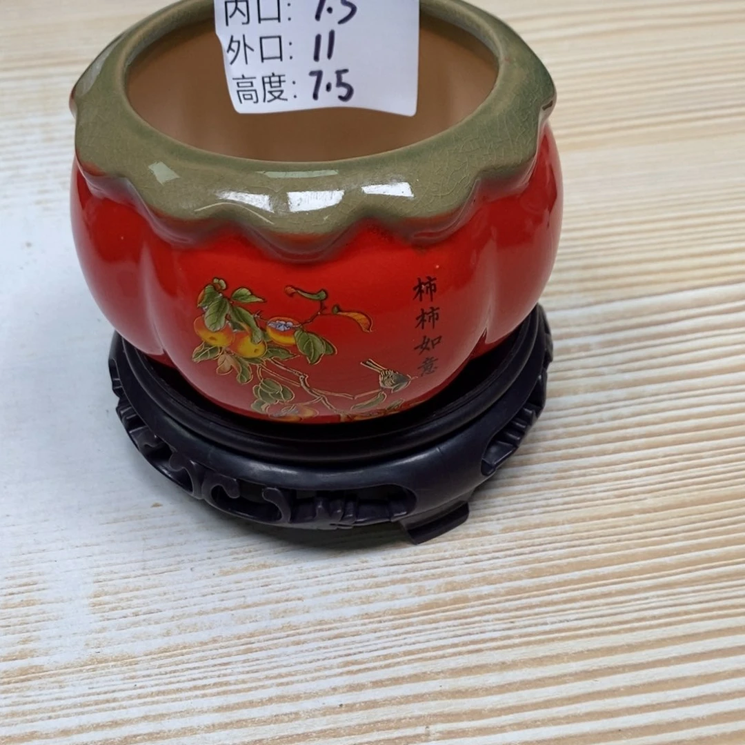 紫砂陶瓷花盆浮力