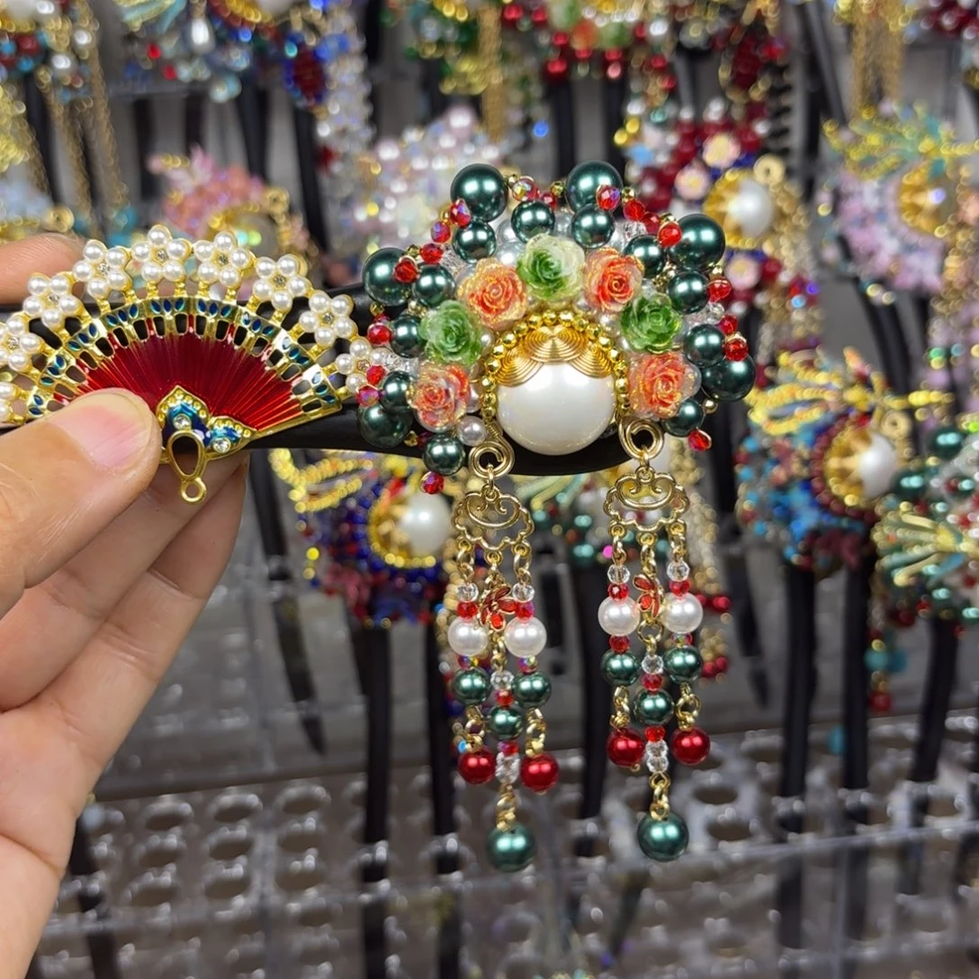 余***好古风刀马旦发簪发饰