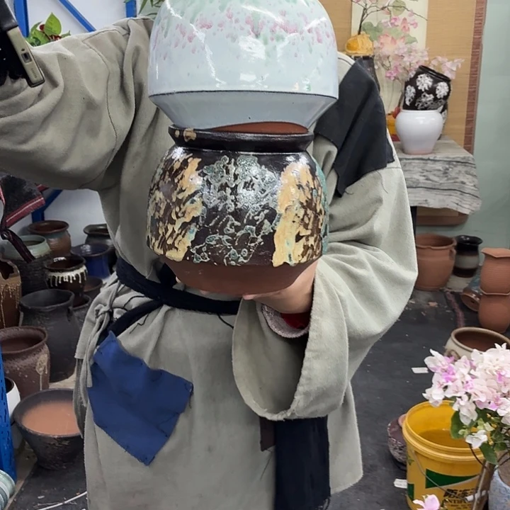 14×15 -粗陶花盆有孔-买买买