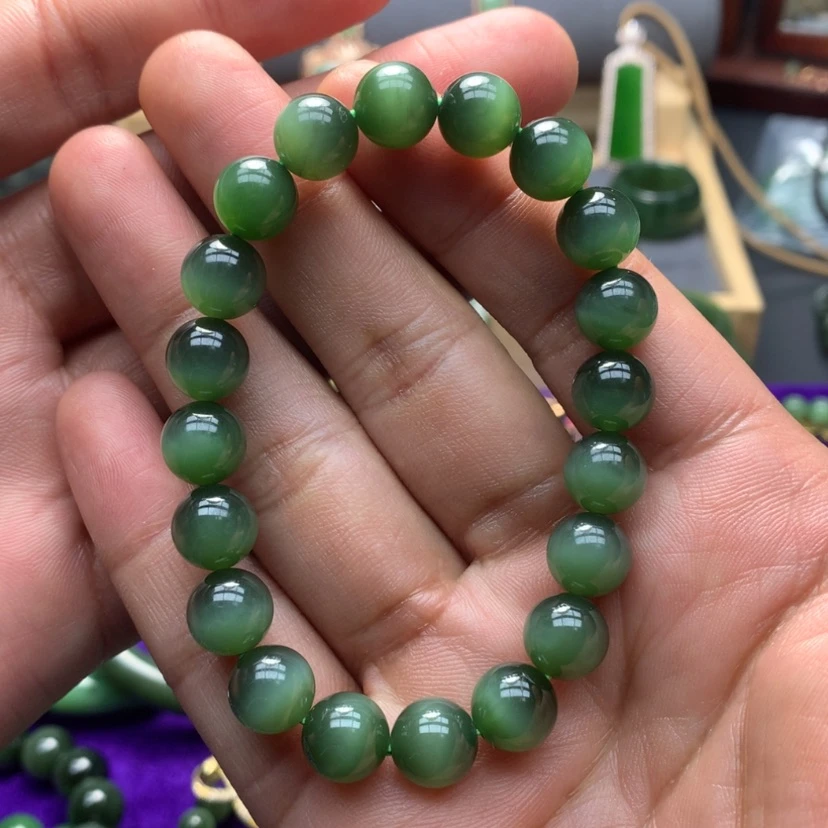 【闪购商品】未镶嵌手链和田玉（碧玉）