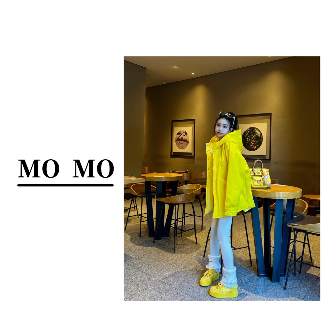 MOMO【阔版字母夹棉外套】2025新款衬衫上衣轻薄连帽棉服女宽松百搭