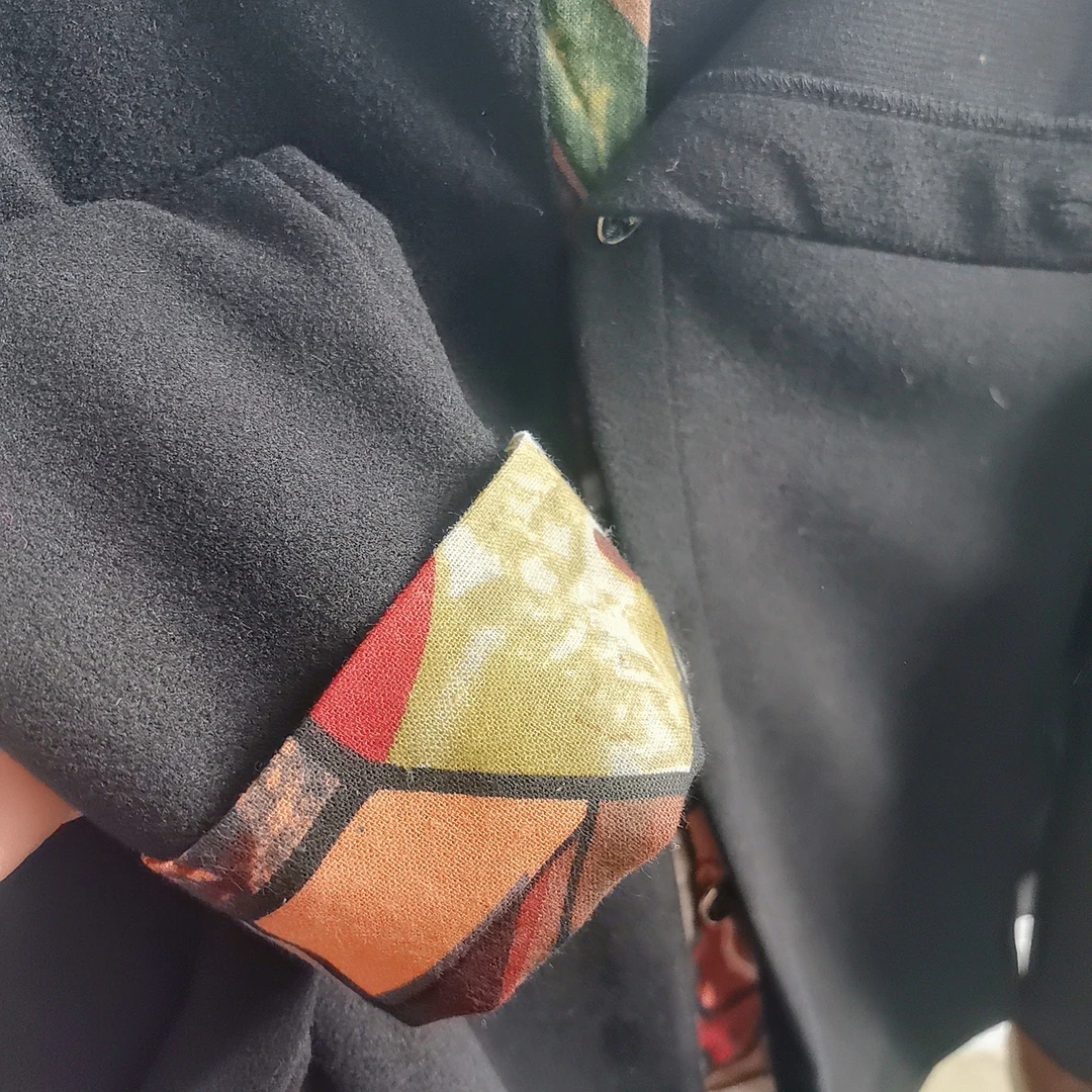 粉丝浮力设计款拼色百搭羊毛上衣