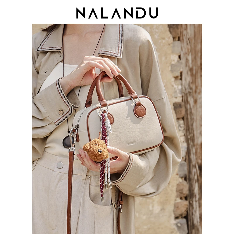 纳兰杜植鞣斜挎包女士2025新款高级感手提包百搭轻复古女包通勤