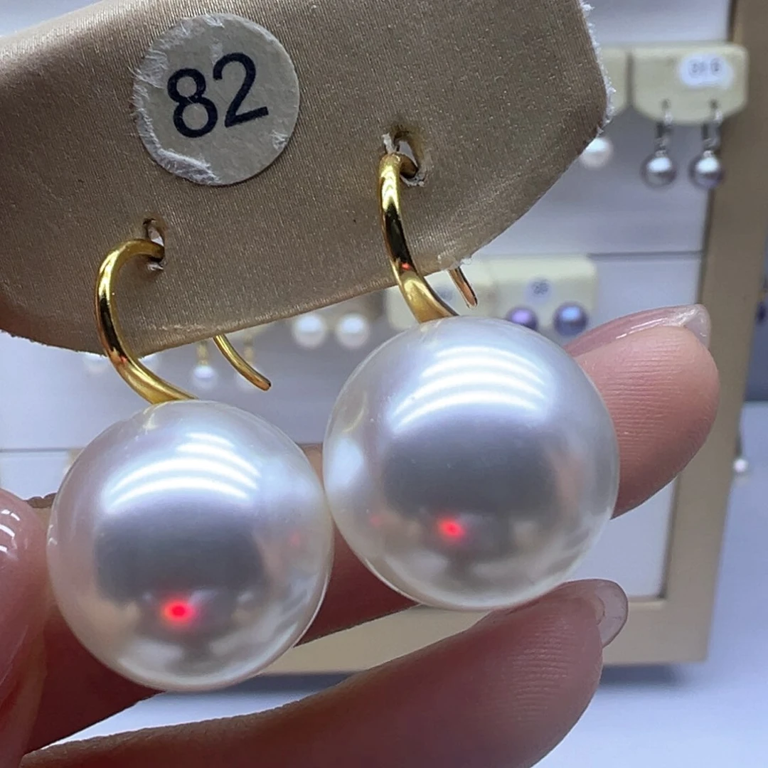 银S925镶嵌淡水珍珠耳饰