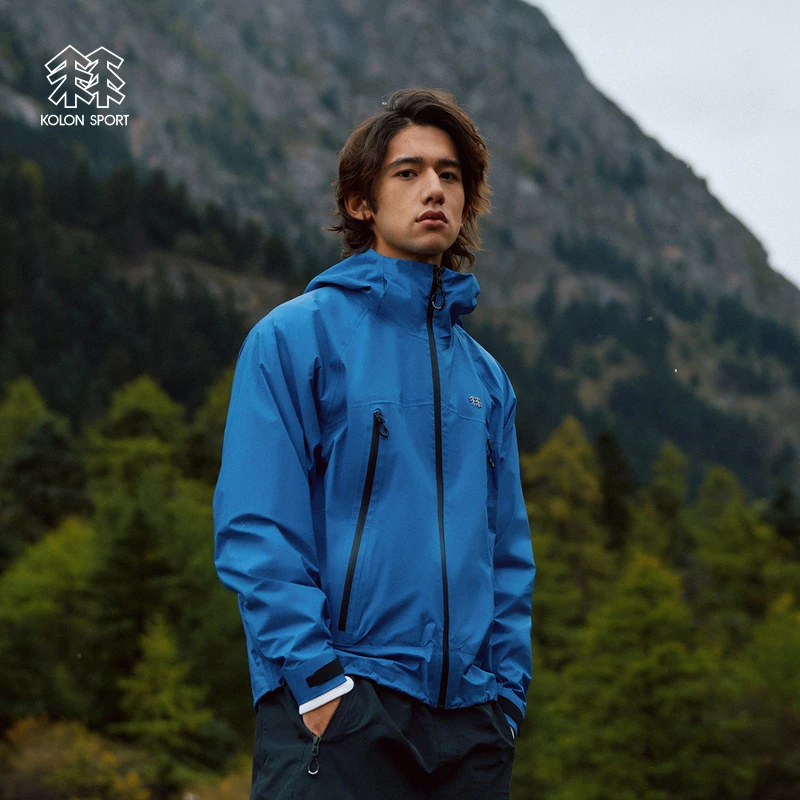 KOLON SPORT可隆男女AIRFLOW轻量防水夹克防风透湿耐磨冲锋衣2级