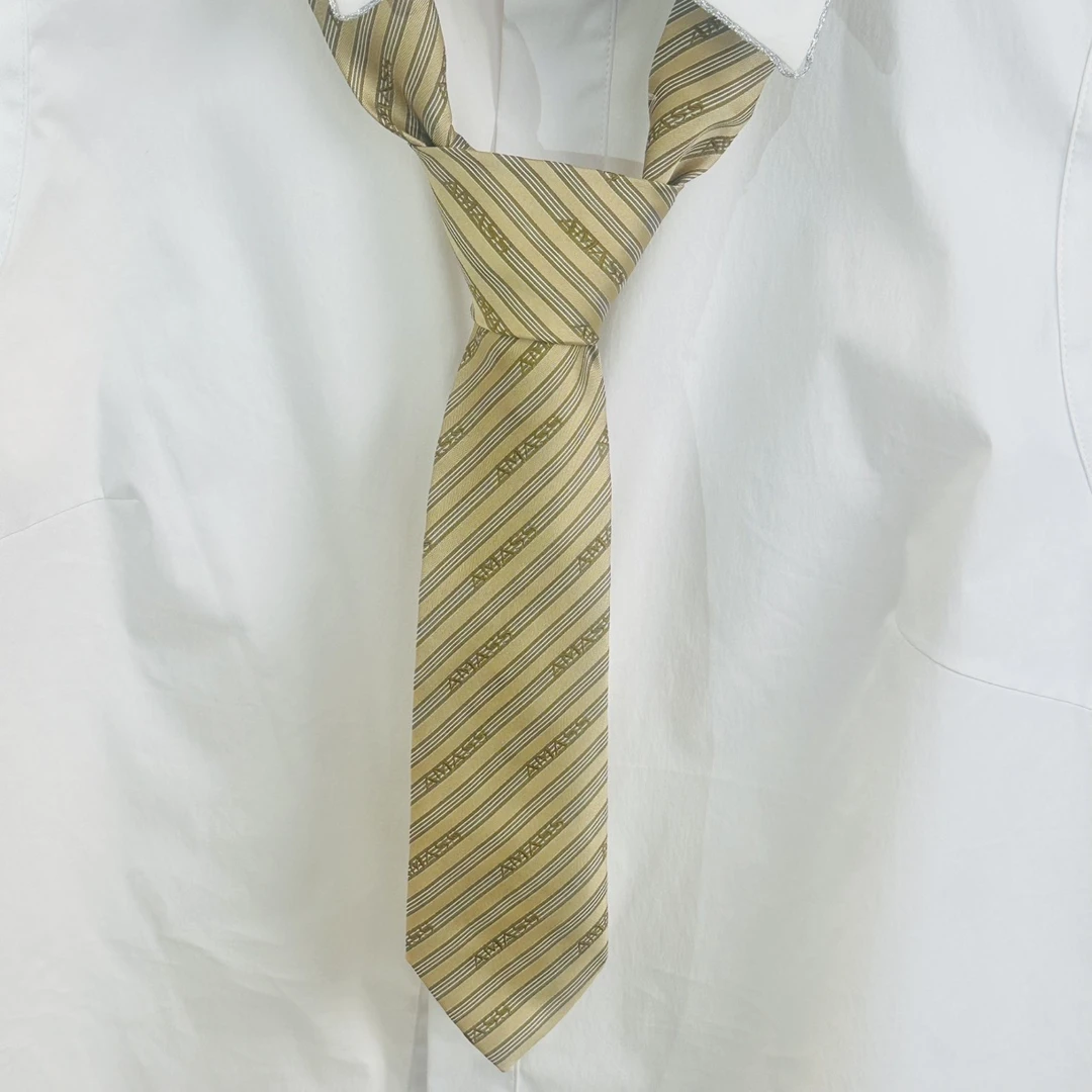 AMASS/阿玛施纺织日式印花成人休闲干净轻质风花纹领带580054